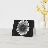 激しい銀製のデイジーの花のメッセージカード カード (黄色い花)