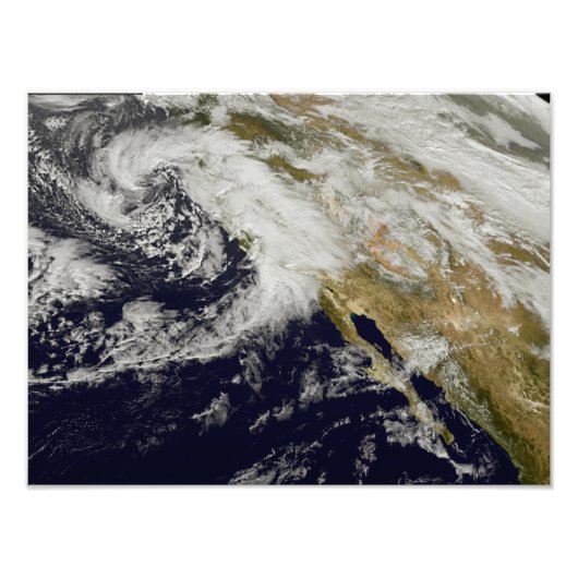 激しい風の連続した強い嵐 フォトプリント (正面)