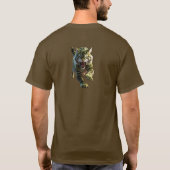 激しい飛躍:オニカブをポンと Tシャツ (裏面)