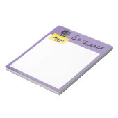 激しい黒い猫のノートパーソナライズされたパープル ノートパッド (回転)