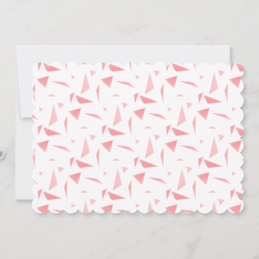 激しい1ピンクツインズサメ動物第1誕生日 招待状 (裏面)