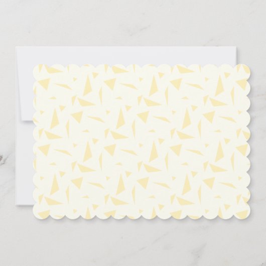 激しい1黄色のサメ動物第1誕生日 招待状 (裏面)