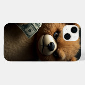 激しい&ふわふわな：お金の移動ベアーフォンケース Case-Mate iPhoneケース (裏面 (横))