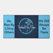 激しい「テクノロジーは人間の友最高の友である」アートコール デスクマット (正面)