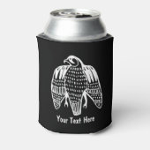 激しい《鳥》ハヤブサはクーラー – 独自の文字を追加 缶クーラー (缶裏面)
