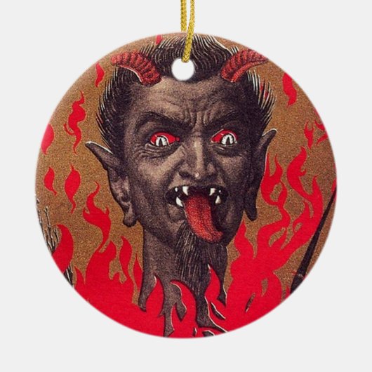 激しいKrampus セラミックオーナメント (正面)