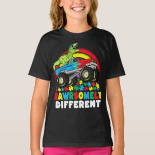 激しいT違うレックスモンスタートラック自閉症 Tシャツ