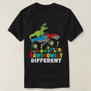 激しいT違うレックスモンスタートラック自閉症 Tシャツ