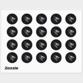 激しいT-Rexスケートボード稲妻スピード ラウンドシール (シート)