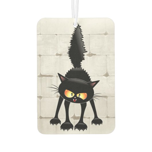 激しおもしろいい黒猫の漫画 カーエアーフレッシュナー (裏面)