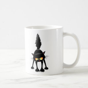 激しおもしろいい黒猫の漫画 コーヒーマグカップ