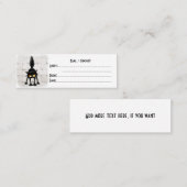 激しおもしろいい黒猫の漫画 スキニー名刺 (正面/裏面)