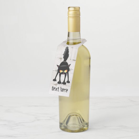 激しおもしろいい黒猫の漫画 ボトルネックタグ (アングル)