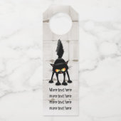 激しおもしろいい黒猫の漫画 ボトルネックタグ (裏面)