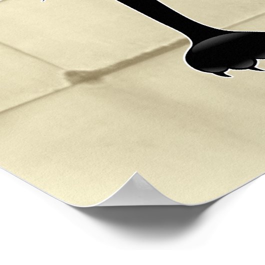 激しおもしろいい黒猫の漫画 ポスター (角)