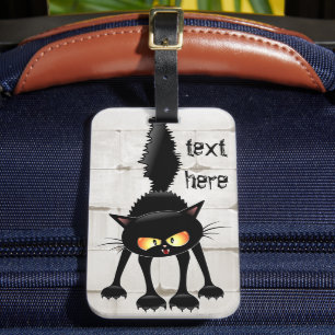 激しおもしろいい黒猫の漫画 ラゲッジタグ