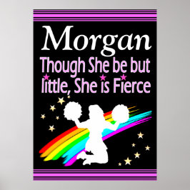 激しかわいらしいパーソナライズされたチアリーダーのポスター ポスター