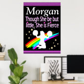 激しかわいらしいパーソナライズされたチアリーダーのポスター ポスター (ホームオフィス)