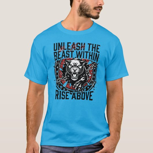 激しくあれ パンサー モチベーション 獣を解き放て Tシャツ (正面)