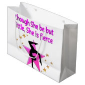 激しく力強い体操選手 ラージペーパーバッグ (正面アングル)