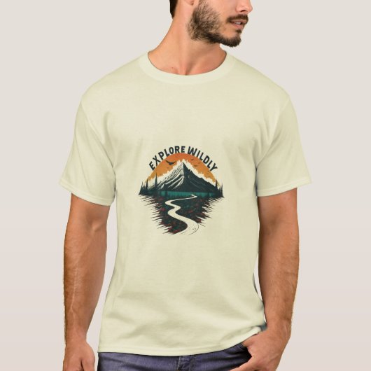 激しく探索する Tシャツ (正面)