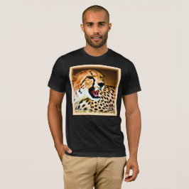 「激しく炎のチーターデザイン」。買今 Tシャツ
