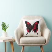 激しく赤い蝶 クッション (椅子)