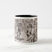 激しく風刺する漫画悲惨な実験 ツートーンマグカップ (中央)