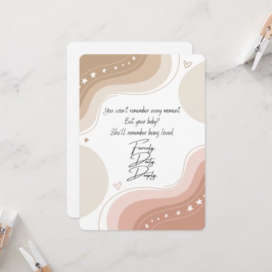 激しく、毎日、深く - 新しいママのためのカード カード (正面/裏面インサイチュ)