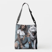 激しく、自由で、恐れを知らない。 クロスボディバッグ (裏面)