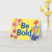 激しはっきりしたい挨拶をカラフルする カード (黄色い花)