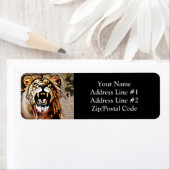 激し威厳のあるい獅子 – 百獣の王 ラベル (インサイチュ)