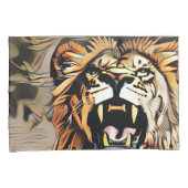 激し威厳のあるい獅子 – 百獣の王 枕カバー (正面右)