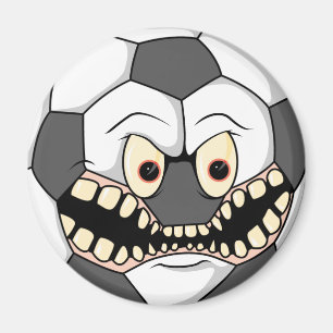 激し怒いサッカーボール マグネット