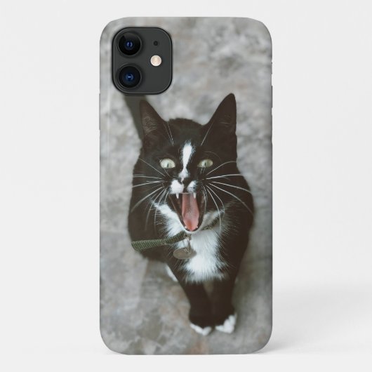 激し怒い猫の電話ケはっきりしたースとデザイン Case-Mate iPhoneケース (裏面)