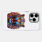 激し白熱［赤熱］光を放つい虎 iPhoneケース (裏面横)