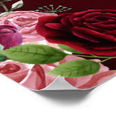 激し結婚いフローラ歓迎サイン ポスター (角)