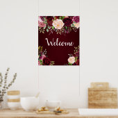 激し結婚いフローラ歓迎サイン ポスター (キッチン)