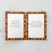 激し誇りを持ったく次章豹の卒業 カード (内部)