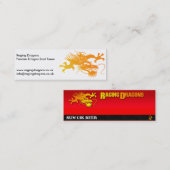 激怒するドラゴン- Dragonboatのチーム スキニー名刺 (正面/裏面)