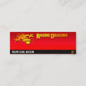 激怒するドラゴン- Dragonboatのチーム スキニー名刺 (裏面)