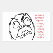 激怒のトロール 長方形シール (正面)