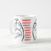 激怒の人の怒っているFuu Fuuuの激怒の顔のミーム コーヒーマグカップ (正面左)