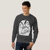 激怒の人の怒っているFuu Fuuuの激怒の顔のミーム スウェットシャツ (正面フル)