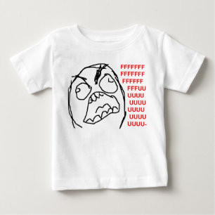 激怒の人の怒っているFuu Fuuuの激怒の顔のミーム ベビーTシャツ
