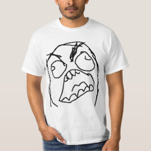 激怒の人の怒っているFuu Fuuuの激怒の顔のミーム Tシャツ