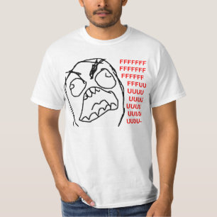 激怒の人の怒っているFuu Fuuuの激怒の顔のミーム Tシャツ