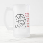 激怒の人のfuuuのfuuuu フロストグラスビールジョッキ (左)