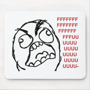 激怒の人のfuuuのfuuuu マウスパッド