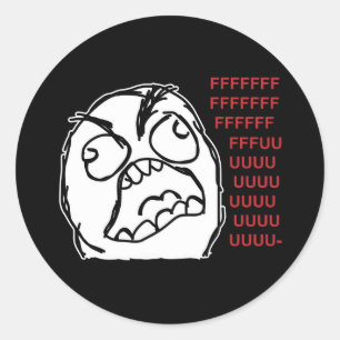 激怒の人のfuuuのfuuuu ラウンドシール